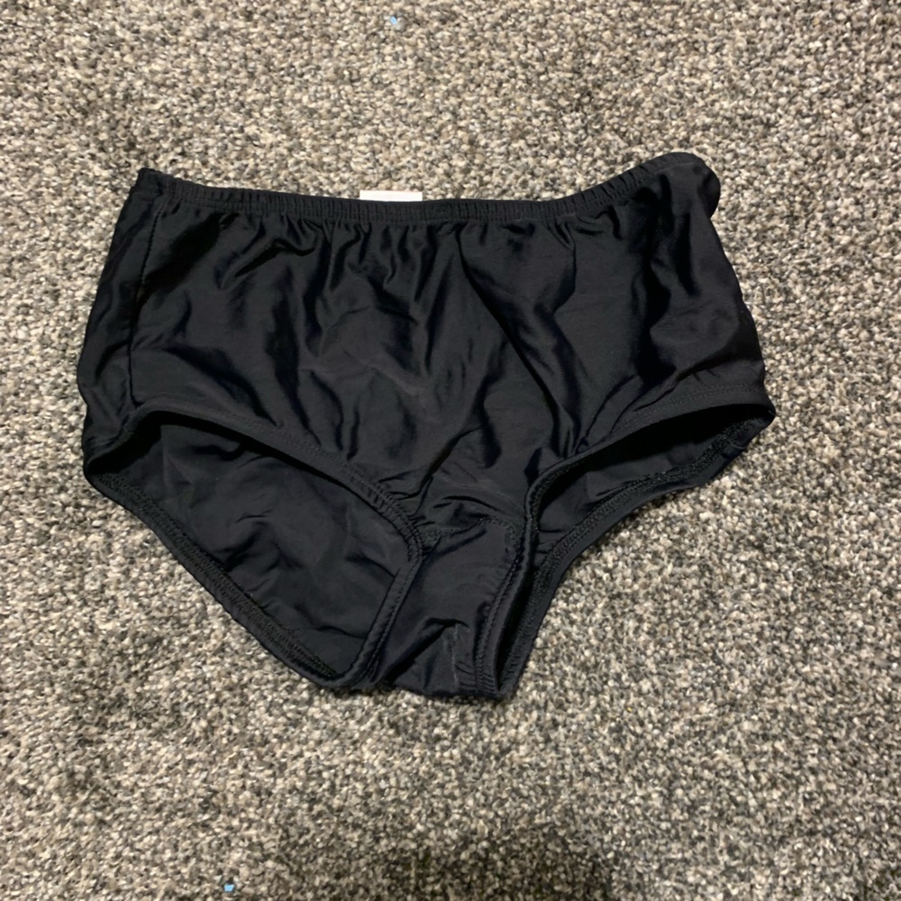 City Threads - girls high-waisted black bikini bottom